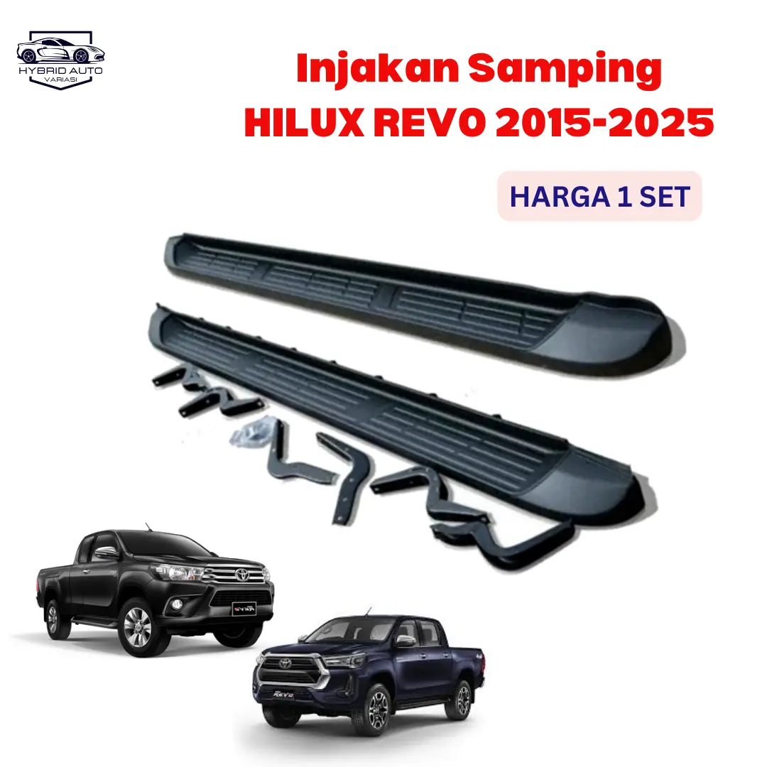 Injakan Samping Hilux Revo 2015-2025 Rocco Foot Step Hilux Revo Pijakan Kaki 1 Set