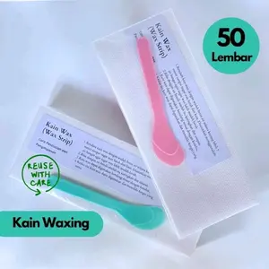 Kertas Waxing 50 Lembar Tebal 75gsm Bisa Dicuci Ulang Non-Woven 7.5cm x 20cm untuk Cabut Maksimal