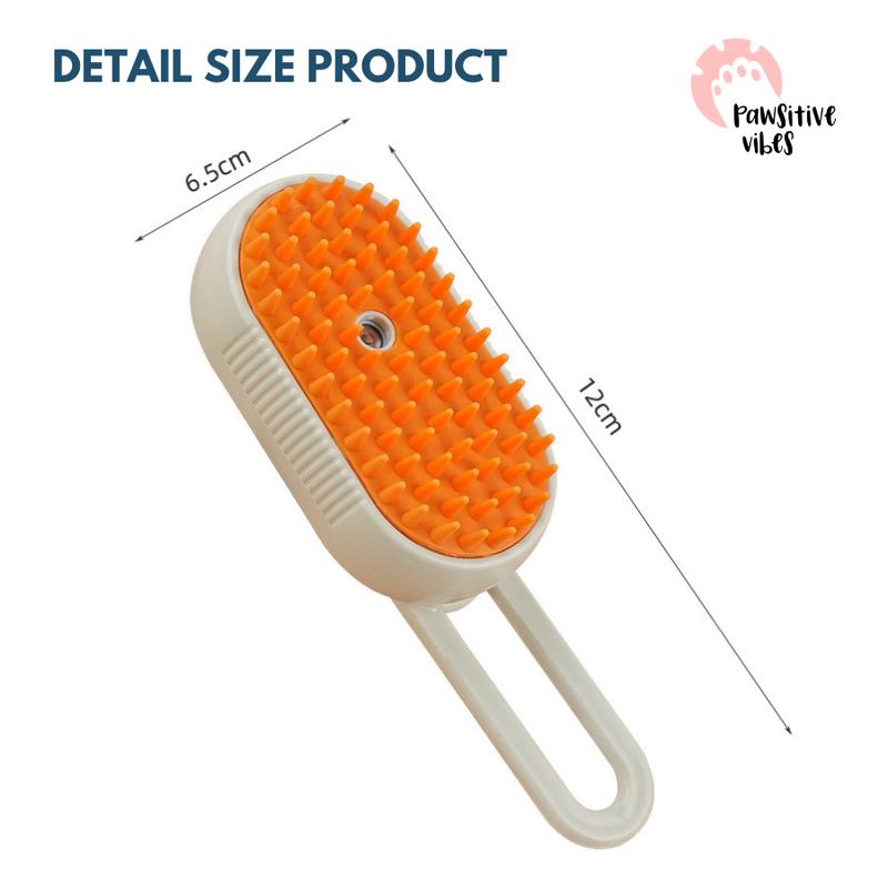 Sisir Uap Kucing 3 in 1 - Pet Grooming Brush Spray - Steams Brush Kucing - Sisir Sikat Uap Untuk Bulu Rontok Kucing Anjing 6