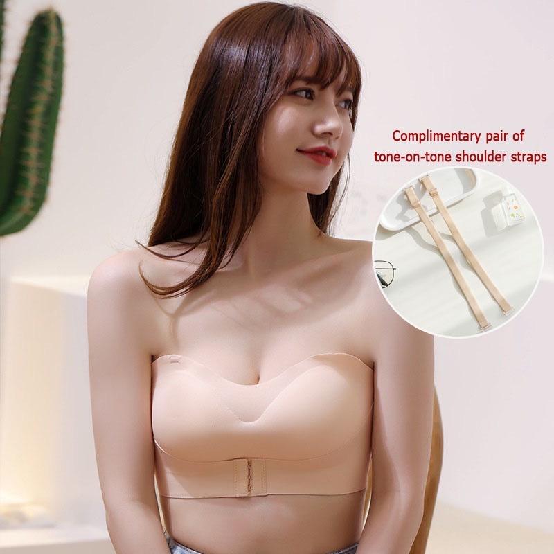 BH068 Bra Wanita Tanpa Kawat Pakaian Dalam Kancing Depan Bra Import Push Up Bra Seamless Anti Slip Bahan Lembut BH Sexy 6