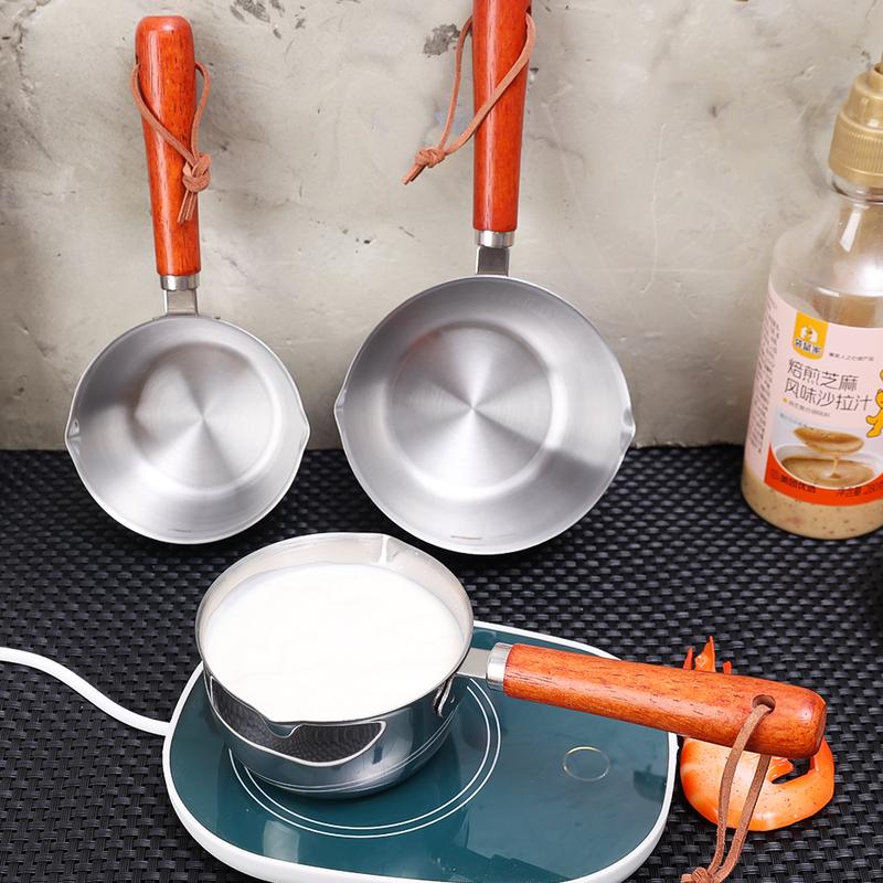 Stainless Steel Oil Splash Pot Mini Milk Pot Portable Multifunctional ...