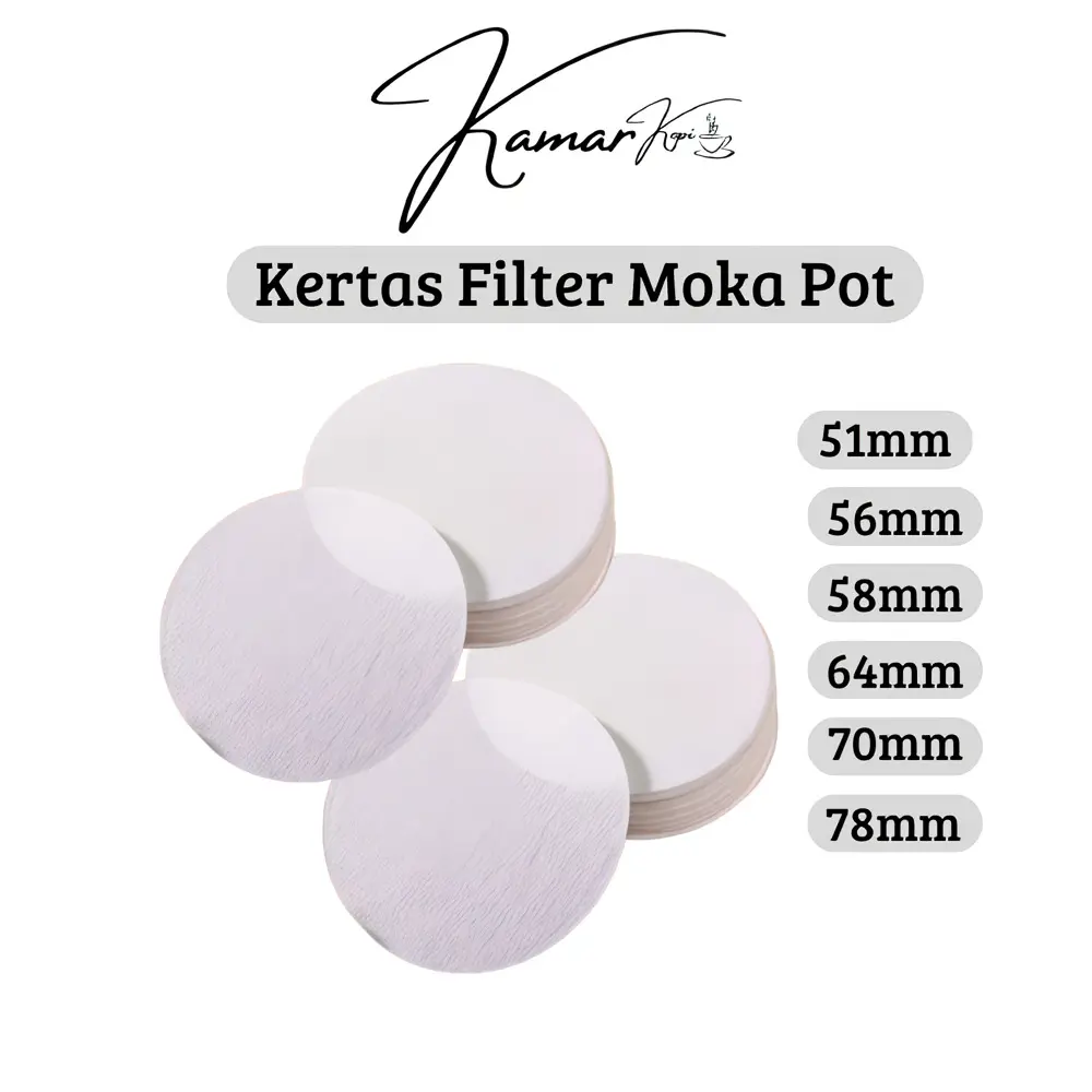 OTC Kertas Saringan Kopi Coffee Filter Paper Moka Pot 100 PCS