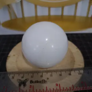 Natural White Jade Ball Sphere (2) Asli Batu Alam