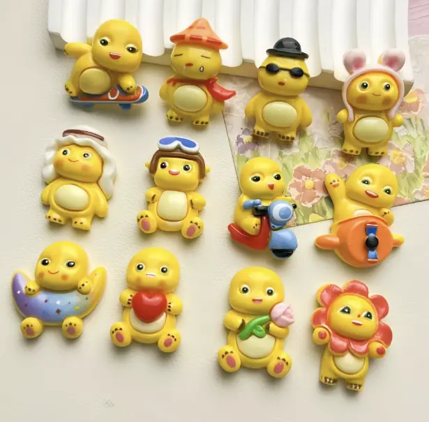 Nailong Mini Figure Set 12 Lengkap Dino Kuning Pajangan Dekorasi Lucu 1