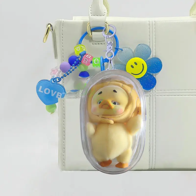 18cm Tas Pouch Upset Duck PVC Tas PVC Upset Duck transparent storage bag pouch Upset Duck (only bag) Tas Penutup Pelindung Untuk Boneka tas upset duck(sell only Tas transparan) 0