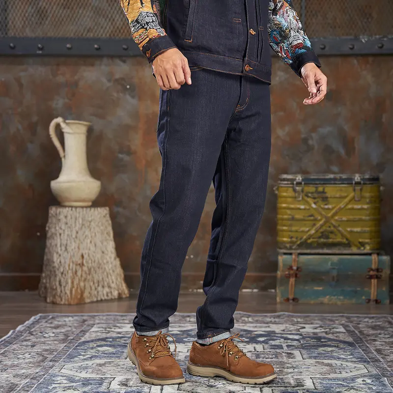 Mã 6686, Quần Jean Nam, Xanh Trơn, Form Slim, Denim Co Giãn 7
