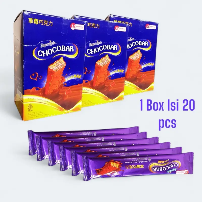 Wafer Coklat Chocobar 1 box isi 20 pcs Ramadhan Idul Fitri Halal 1