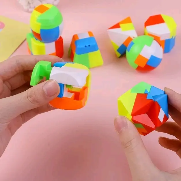PAKET 6 Pcs RUBIK PUZZLE PINTAR BALL CUBE - MAINAN EDUKASI ANAK BOLA PINTAR RUBIK PUZZLE BRICK BLOCK TOYS 2