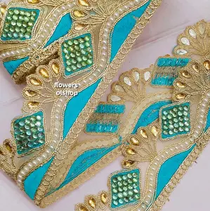 RENDA INDIA LBAR 5 CM BUAT PINGGIRAN MUKENA, KEBAYA, DRESS, DAN PINGGANG CELANA