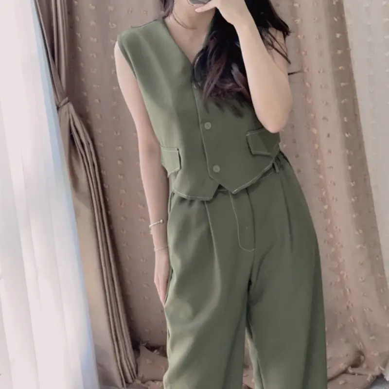 Gracia Set || One Set High Waist || Setelan Wanita || Setelan Crop Top || Vaeesan Baju Blazer Atasan Celana 8