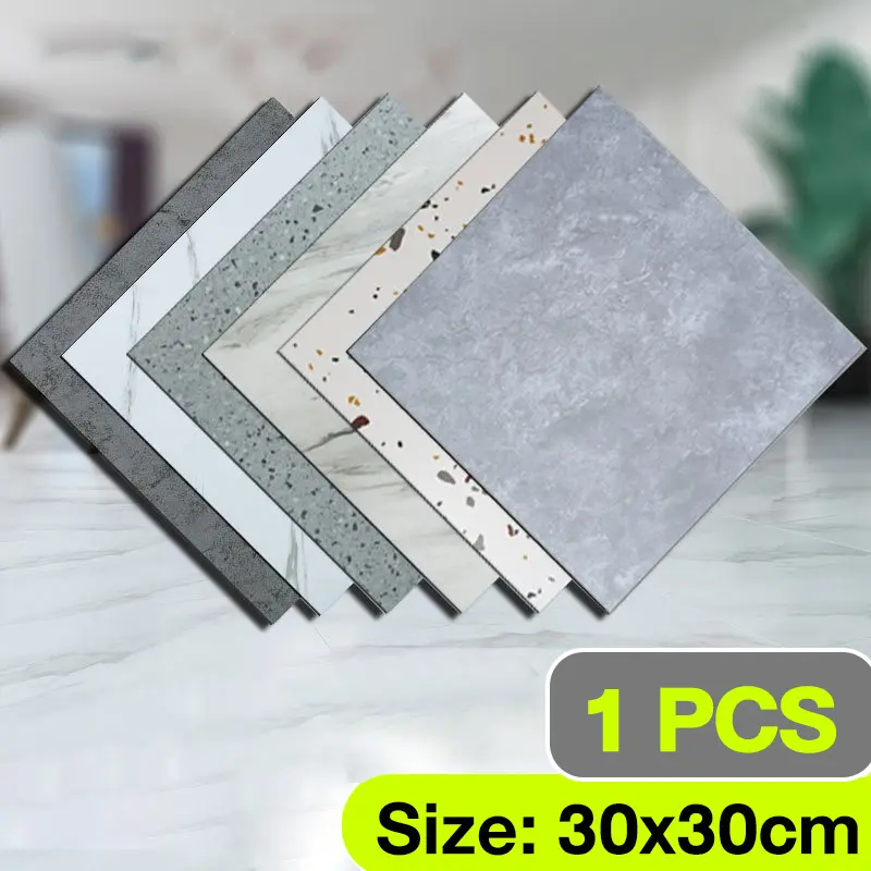 Marble Tiles Floor Sticker 30X30CM Waterproof PVC Self Adhesive for Living room Toilet Kitchen Vinyl Flooring Mozek Lantai Sticker Wallpaper