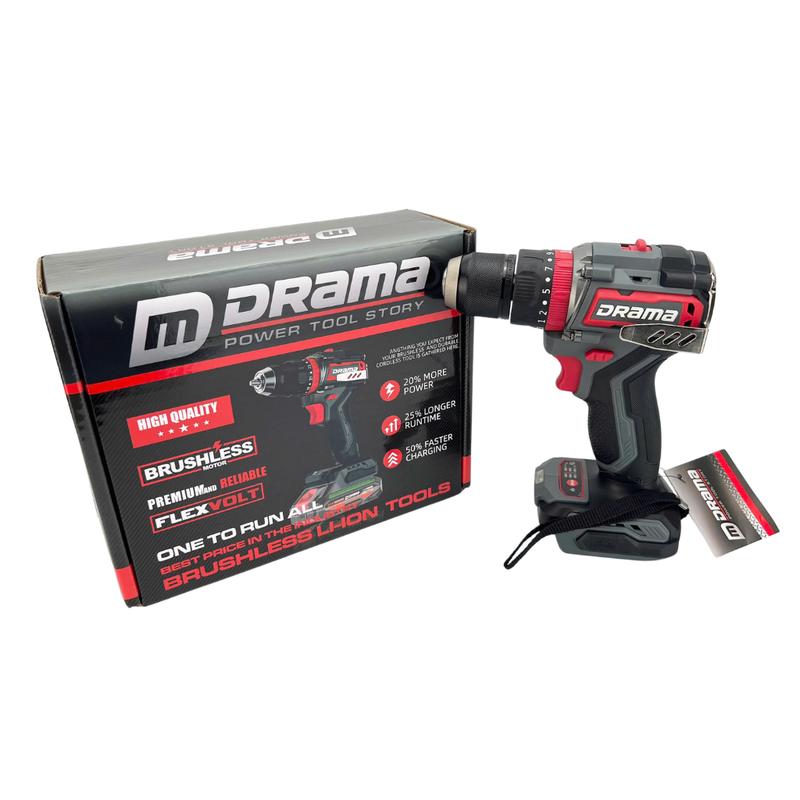 Máy Khoan Pin DRAMA D-21A 3 Chức Năng Đầu 10mm Động Cơ Không Chổi Than Chân Pin Phổ Thông Có KHOÁ TRỤC