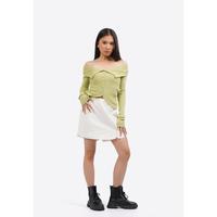 Gambar COLORBOX Off Shoulder Long Sleeve Knit Top I-TLGFCT125E003 Green - Green, S dari Colorbox Indonesia Kota Bekasi 4 Tokopedia