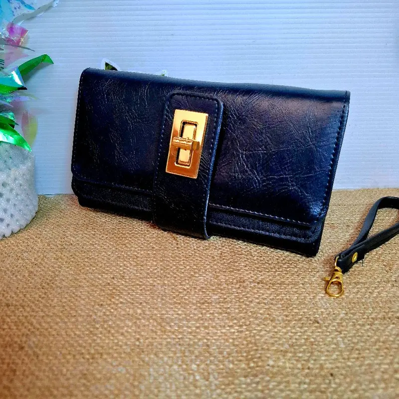 Dompet Kulit Wanita dengan Kancing Putar dan Kartu - Cewek Muat Hp Uang 5