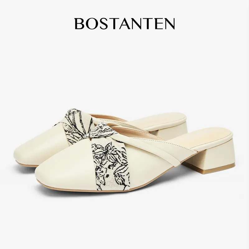 [New Arrival] Bostanten Darla Sendal Korean Style Sepatu Jalan Jalan Wanita Mary Jane Shoes Slip On Kekinian 3.5cm
