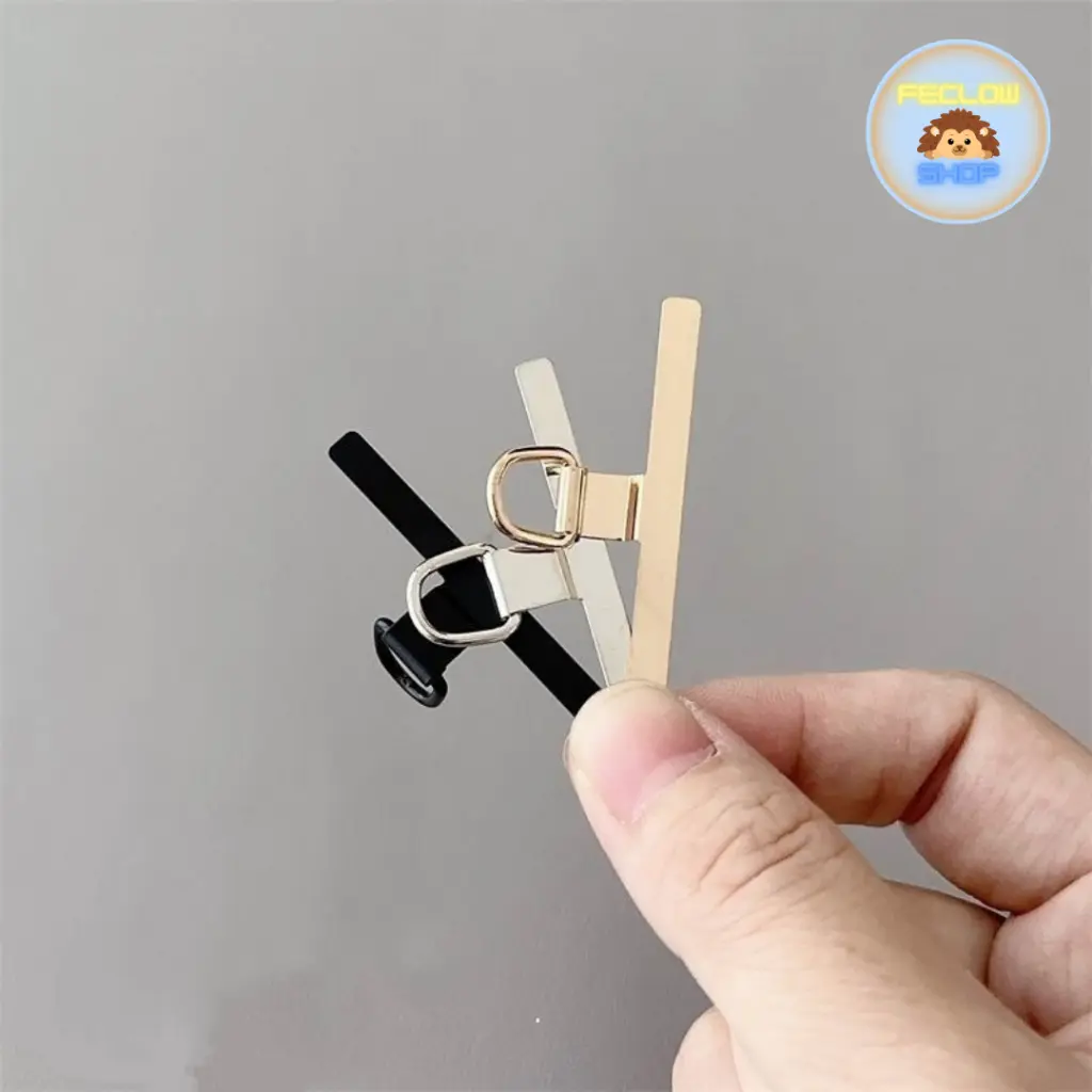 Connector Klip Ponsel Baja Tahan Karat 0.3mm Konektor HP Tali Patch Tali Ponsel Ultra-tipis Connector HP Potongan Pemasangan Tali Antihilang