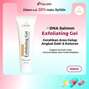 Leika Skincare DNA Salmon Exfoliating Gel Wajah BPOM Ekfoliasi Angkat Sel Kulit Mati, Membantu Mencerahkan Area Lipatan Kulit Gelap, Perontok Daki
