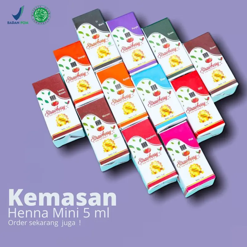 Kutek henna halal Strawberry Nail Henna 1