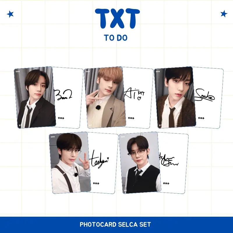 PHOTOCARD TXT SELCA TO DO TEMPTATION 2SISI (ISI 5 PCS + LAMINASI 2 SISI) TANDA TANGAN TTD KPOP IDOL KOREA PREMIUM MURAH UNOFFICIAL YEONJUN SOOBIN BEOMGYU TAEHYUN HUENINGKAI READY STOCK ! 0