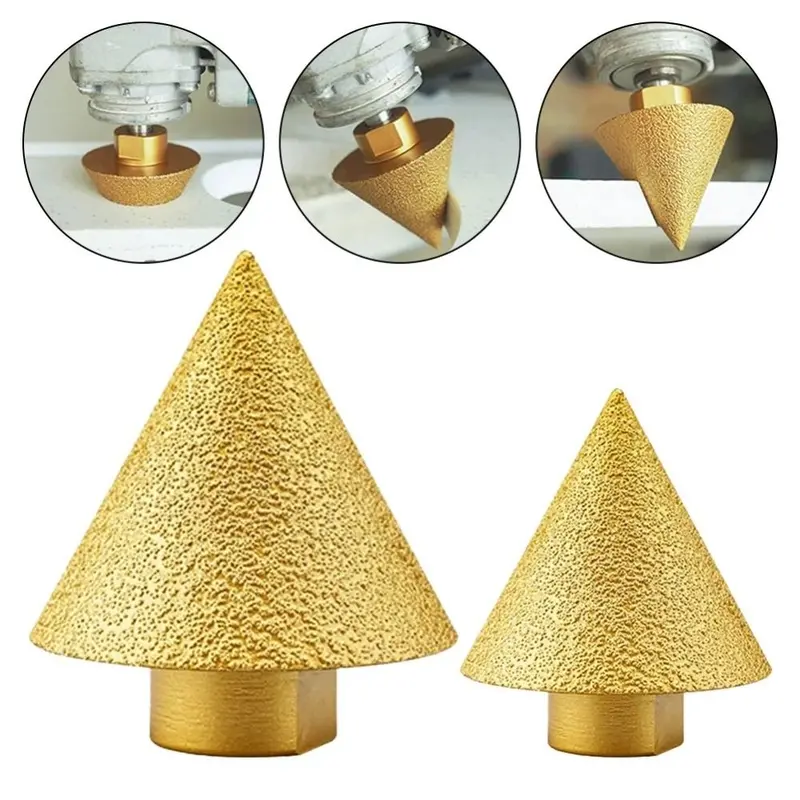 Mũi Chamfer Vát Ren, Mũi Khoan Mở Rộng, Mũi Khoan Gạch Men, Mũi Khắc, Mài, Đánh Bóng, Mũi Khoan, Có Các Kích Cỡ 38 / 50Mm, Mới 1