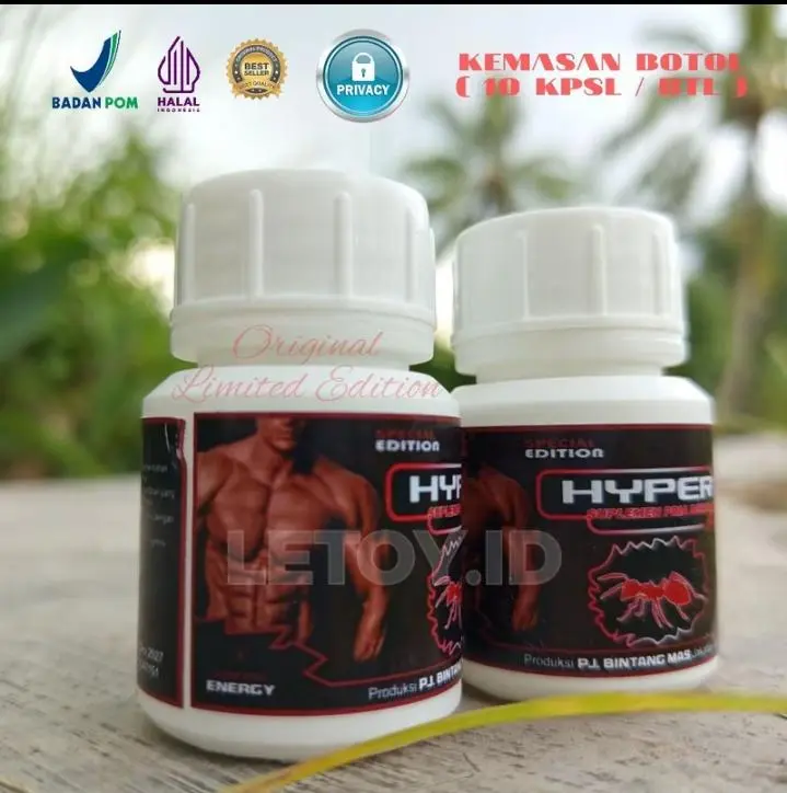 Madu Bubuk Herb Hyperx HIPER HIP3R X 10 Butir [ BOTOL ] Original Madu Syrup