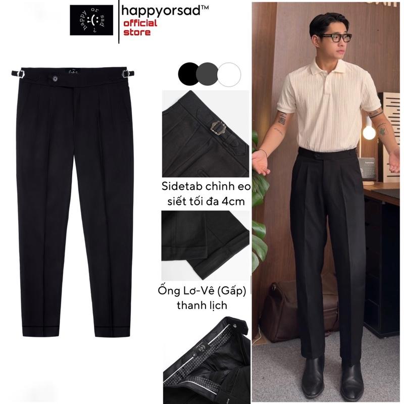 Quần Âu Nam Sidetab Cạp Cao Ống Đứng Siêu Giữ Li Chống Nhăn HAPPYORSAD ( Sidetab Linen Trouser  Pants HOS SS1 - Menswear )