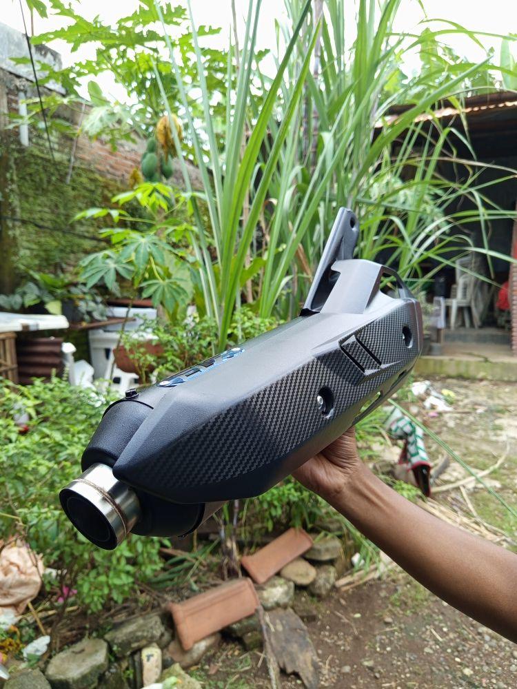 Product Introduction of Knalpot Motor Matic EL7 Factory Exhaust Copy Shijiro Full Set Muffler + Tameng airblade All Motor Matic Leheran Stainless Steel 1,2 ML 21