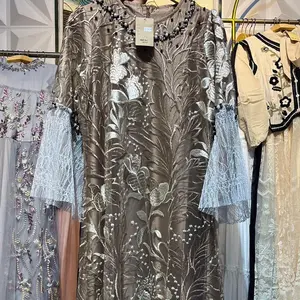 DRESS BORDIR MEWAH AZZURA dengan Desain Elegan dan Detail Bordir yang Menawan untuk Tampilan Mewah