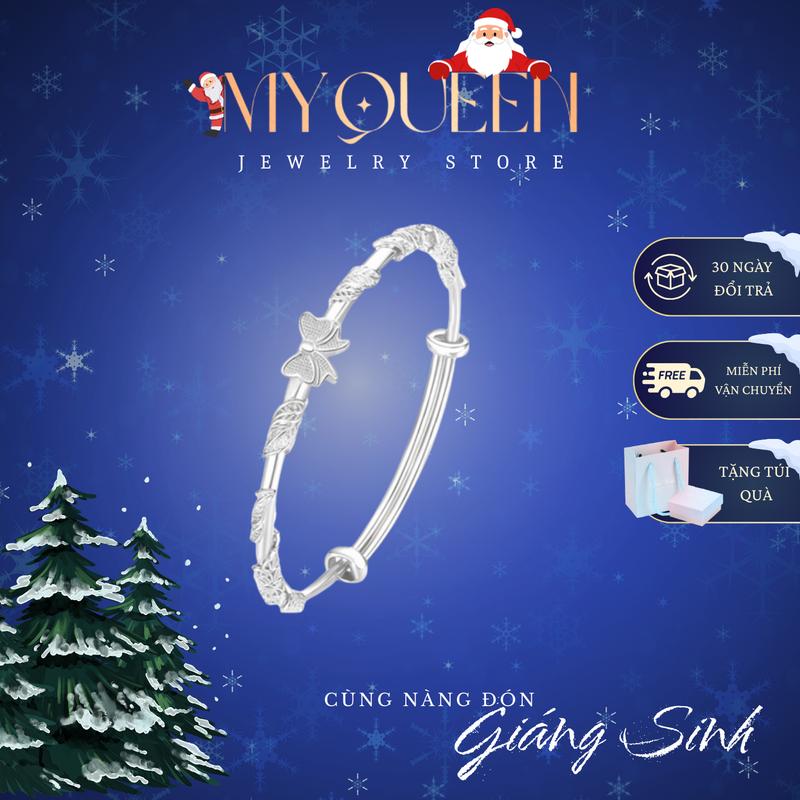  Vòng Tay Chạm Trổ Charm Nơ Sang Trọng Thanh Lịch - Titan Xi Bạc 