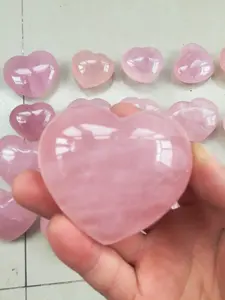 natural rose quartz crystal heart for home decoration healing