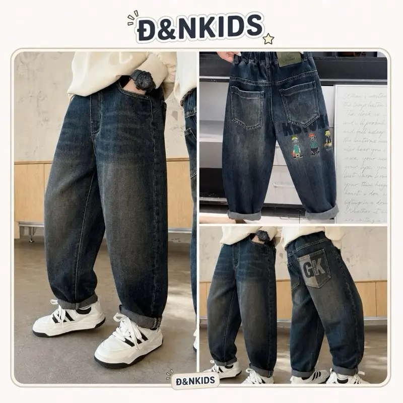 038 -  Đ&Nkids-QUẦN JEAN BAGGY BÉ TRAI CAO CẤP