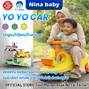 【Usia 1~3 thn】Nina baby MALL Mobil Dorong Anak Mainan Mobil Dorong Ride Ada Musik Dan Lampu Duduk Mobil Mobilan Anak Dorong 1 tahun hingga 3 tahunYOYO CarSwing Car #hamperslebaran #bingkisanlebaran #hampers
