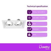 Gambar Kap Lampu MR16 Basic DOUBLE 2 Lampu untuk lampu MR16 - Hitam dari Pusat Lampu Jakarta Kota Administrasi Jakarta Pusat 2 Tokopedia