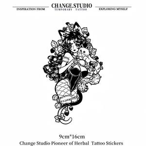 รอยสักชั่วคราว ดีไซน์แมว วาดโดยศิลปินรอยสัก รายงาน 15 วัน กันน้ำและทนต่อการสะท้อนแสง สติ๊กเกอร์รอยสัก