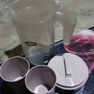 Teko Eskan Rei 1 Liter 2 Gelas 3in1 Teko Air Plastik Teko Minum Plastik Free Gelas Teko Great