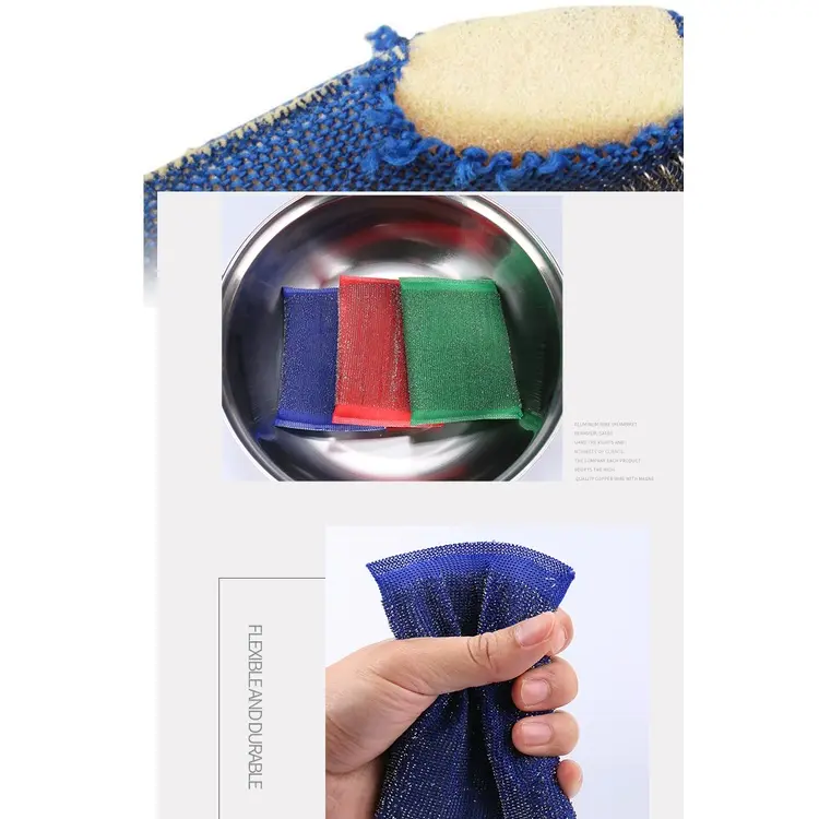Spons Cuci Piring Warna Warni Spon Sponge Sabut Jaring Alat Dishwashing Dapur Masak Busa Serbaguna Strong 1