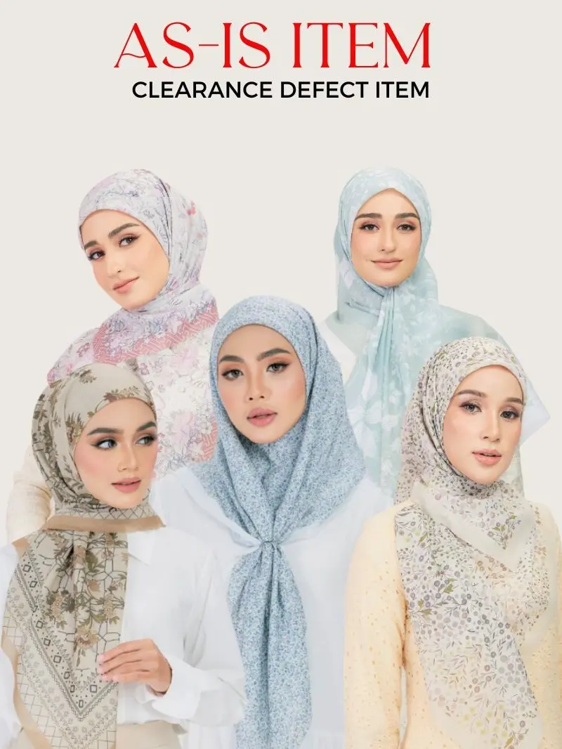 Theins "Clearance Scarf" Cotton Voile Square Exclusive Bawal Tudung Scarf 5 for RM100