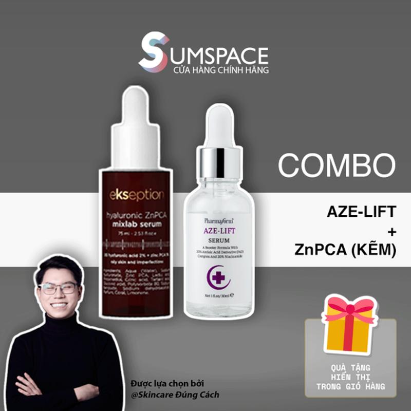   SUM SPACE x SƠN  Serum Pharmaform AZE-LIFT + Serum Ekseption ZnPCA  Kẽm  Hỗ Trợ Kiểm Soát Bã Nhờn & Thâm Mụn Đều Màu Da 