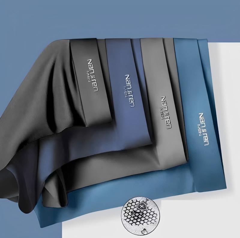 Hộp 4 Quần Sịp Nam Boxer Nanjiren Vải Thun Lạnh Cao Cấp Kháng Khuẩn Khử Mùi Quần Boxer Quần Lót Menswear