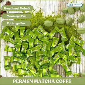 Permen Matcha Coffee Viral Bebas Gula Rasa Matcha Yang Nikmat/Permen Halal Cocok Untuk Jadi Cemilan Santai Saat Sendiri Dan Berkumpul Dengan Keluarga dan Teman, Promo Rasa Matcha Yang Berbeda, 24Pcs 48Pcs 100Pcs 150Pcs