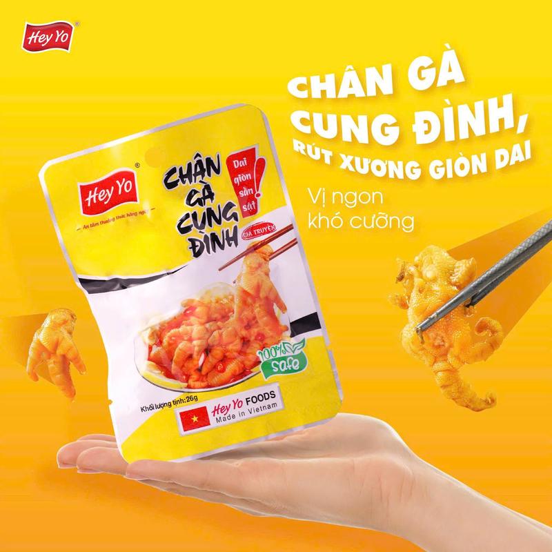 Combo 20 và 30 Chân gà rút xương Cung Đình 29g của hãng Hey Yo Foods Ăn vặt…
