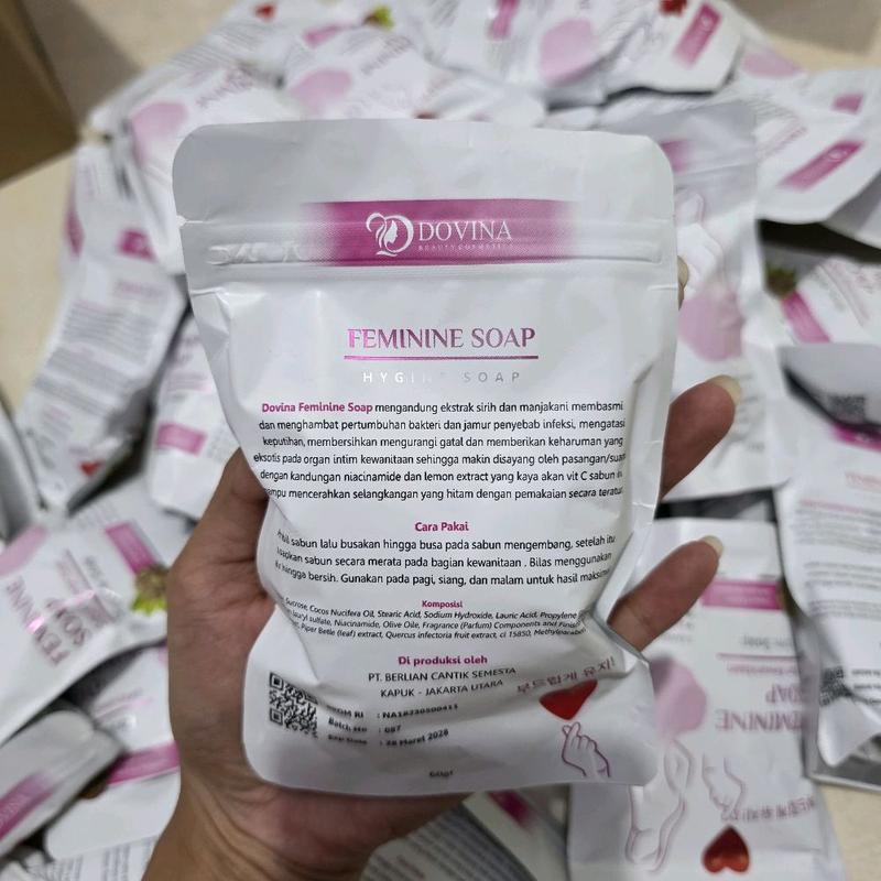 DOVINA FEMININE SOAP SABUN KEWANITAAN Dengan Extra Sirih Dan Manjakani 2