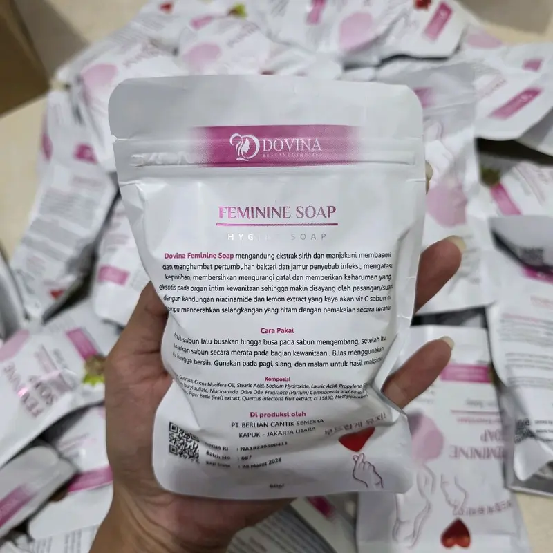 DOVINA FEMININE SOAP SABUN KEWANITAAN Dengan Extra Sirih Dan Manjakani 2