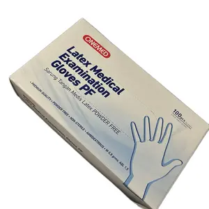 ONEMED Sarung Tangan Latex Safegloves PF Isi 100 Pcs Cleaning dengan powder Kualitas Premium