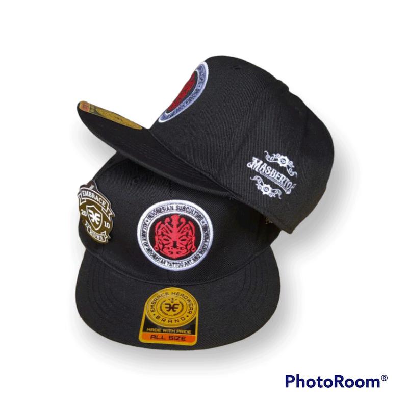 Topi snapback Masberto logo bordir warna merah/snapback meta - Shop ...