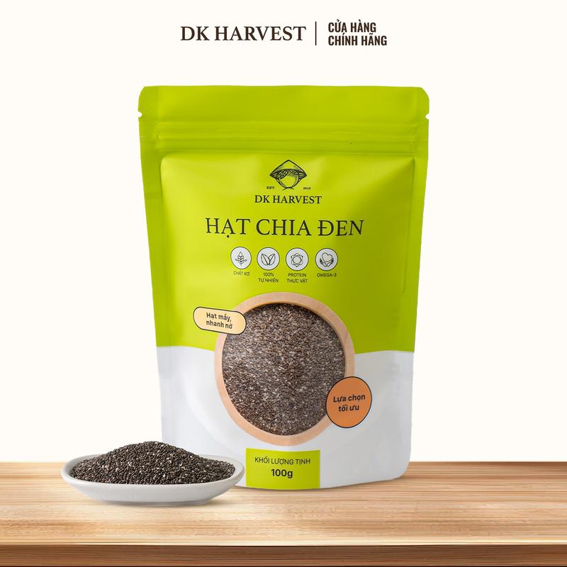 Hạt chia DK HARVEST, hạt chia chính hãng 100%, Túi 100g /200g /500g, độ tinh khiết cao