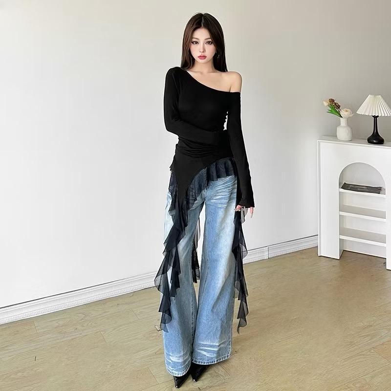 Có bigsize, Áo lệch vai bèo tua rua cá tính