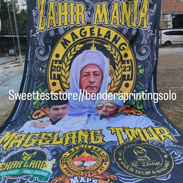 BENDERA SHOLAWATAN + BENDERA PECINTA SHOLAWAT + BAHAN POLYSTER + BENDERA PRINTING +COD+BONUS STIKER 5