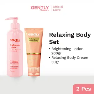 GENTLY Mamacare Relaxing Body Set | Relaxing Body Cream dan Brightening Lotion | Body Lotion Mencerahkan & Menghilangkan Stress