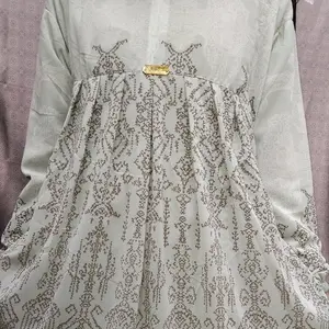 Gamis Ceruty Baby Doll Cantik Simple Motif Bunga